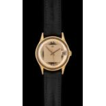 Movado: An 18 Carat Gold Automatic Calendar Centre Seconds Wristwatch, signed Movado, model: