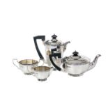 A Four-Piece Edward VIII and George VI Silver Tea-Service, by Walker and Hall, Sheffield, 1936 and