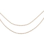 A Diamond Necklacethe ninety-three chain linked round brilliant cut diamonds, in rose rubbed over