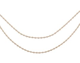 A Diamond Necklacethe ninety-three chain linked round brilliant cut diamonds, in rose rubbed over