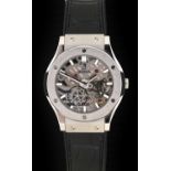 Hublot: A Fine Titanium Ultra-Thin Skeletonised Dial Wristwatch, signed Hublot, model: Classic