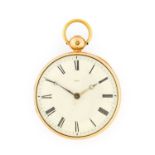 John Lunan: An 18 Carat Gold Verge Pocket Watch, signed John Lunan, Early 19th Century, key wound