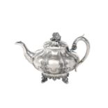 A Victorian Silver Teapot, Maker's Mark IW, London, 1844