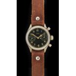 Hanhart: A Rare Second World War German Luftwaffe Pilots Chronograph Wristwatch, signed Hanhart,