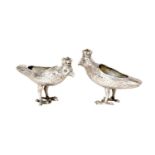 A Pair of Victorian Silver Novelty Salt-Cellars, by Henry William Curry, London, 1871