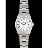 Rolex: A Stainless Steel Automatic Calendar Centre Seconds Wristwatch, signed Rolex, Oyster