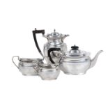 A Four-Piece George V Silver Tea-Service, by Atkin Brothers, Sheffield, 1917