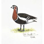 Sir Peter Markham Scott CH, CBE, DSC & Bar, FRS, FZS (1909 - 1989)"Red Breasted Goose Standing"