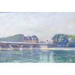 Ernest Renoux (1863-1932) French"Le Pont Neuf et la statue d'Henri IV"Signed and numbered 243,