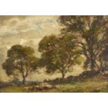 Owen Bowen ROI, PRCam A (1873-1967) "Jewitt Lane, Collingham" Signed, oil on canvas, 26.5cm by