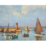 Bernard Ninnes RBA, ROI (1899-1971) Cornish Harbour Signed, oil on canvas, 39cm by 49.5cm Sold