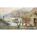 Alfred Heaton Cooper RI (1864-1929)"An Old Shorehouse, Balholm, Norway"Signed and dated 1905,