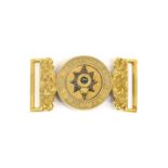 An Officer's Waist Belt Clasp to the Worcestershire Regiment, 1890-1939, of two piece gilt brass