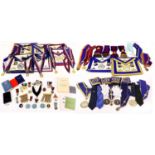 A Quantity of Masonic Regalia Relating to the Lodge of Furness No.995 and West Lancashire, including