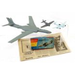 A Wood Aircraft Recognition Model of a Badger 52/1128, in original cardboard box, a similar