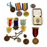 A First World War Pair, comprising British War Medal and Victory medal, awarded to Lieutenant John