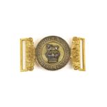 A Victorian Officer's Waist Belt Clasp to the Queen's Own Regiment (Royal West Kent), of two piece