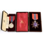 An Edwardian Imperial Service Medal, bronze star and silver plaque type, enamelled in blue with