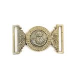 A Post-1902 White Metal Waist Belt Clasp to the 5th Battalion Cheshire Rifle Volunteers, of locket