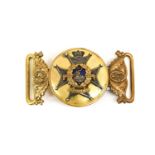 A Victorian Officer's Waist Belt Clasp to the Sherwood Foresters (Nottinghamshire & Derbyshire