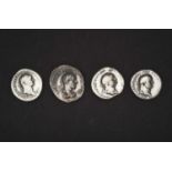 4 x Roman Denarii, comprising: Domitian as Caesar, (3.25g, 17mm) Rome mint AD 80, obv. CAESAR DIVI F