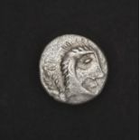 Celtic, Iceni Silver Unit, (1.21g, 14mm) obv. Celticized head right, branch behind, rev. horse