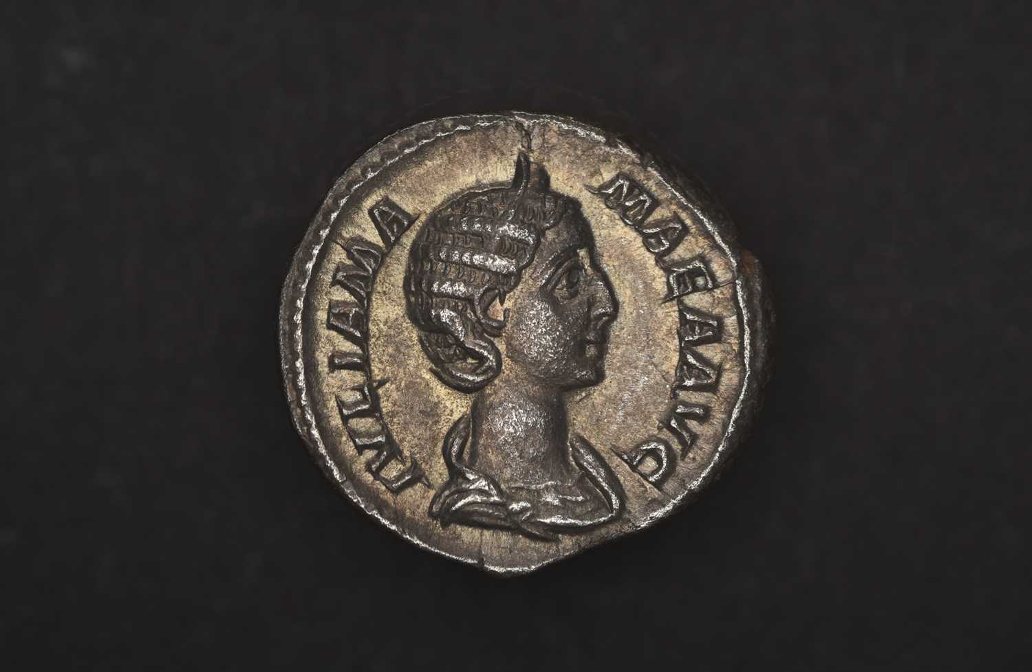 Roman, Julia Mamaea Denarius, AD 222-235, (2.78g), AR, Rome mint, VESTA type, Julia Mamaea was the