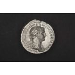 Roman, Trajan Denarius, AD 98-117, (3.21g), AR, Rome, c. AD 116-117, obv. laureate and draped bust