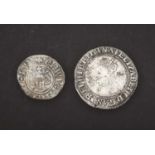 2 x English Silver Hammered Coins, comprising: Elizabeth I, sixpence 1561, third and fourth