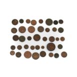 Collection of Georgian and Victorian Bronze Coinage (39 coins), an interesting lot, highlights