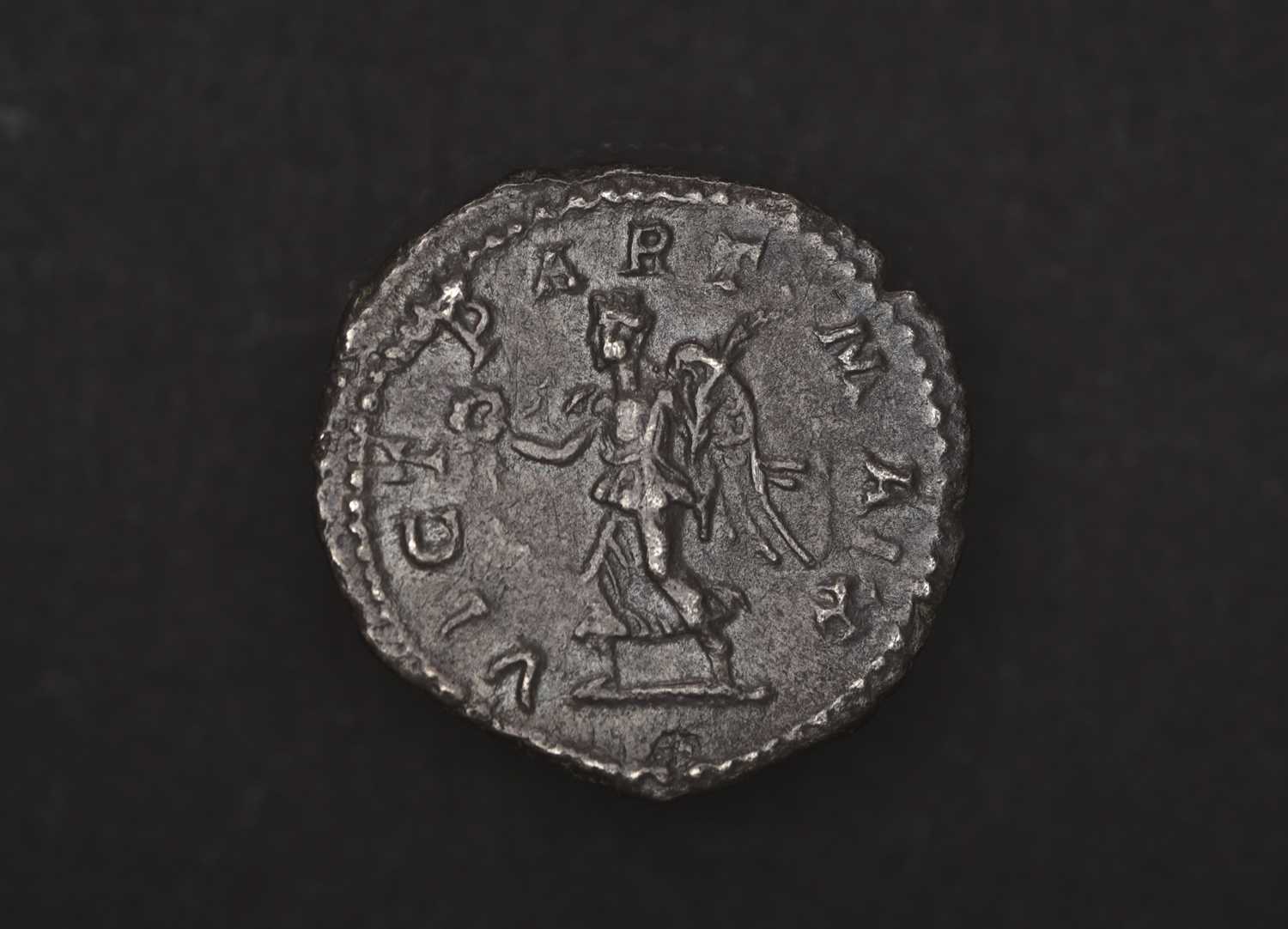 Roman, Caracalla Denarius, AD 204, Rome mint, obv. ANTONINVS PIVS AVG, laureate, draped and - Image 2 of 2