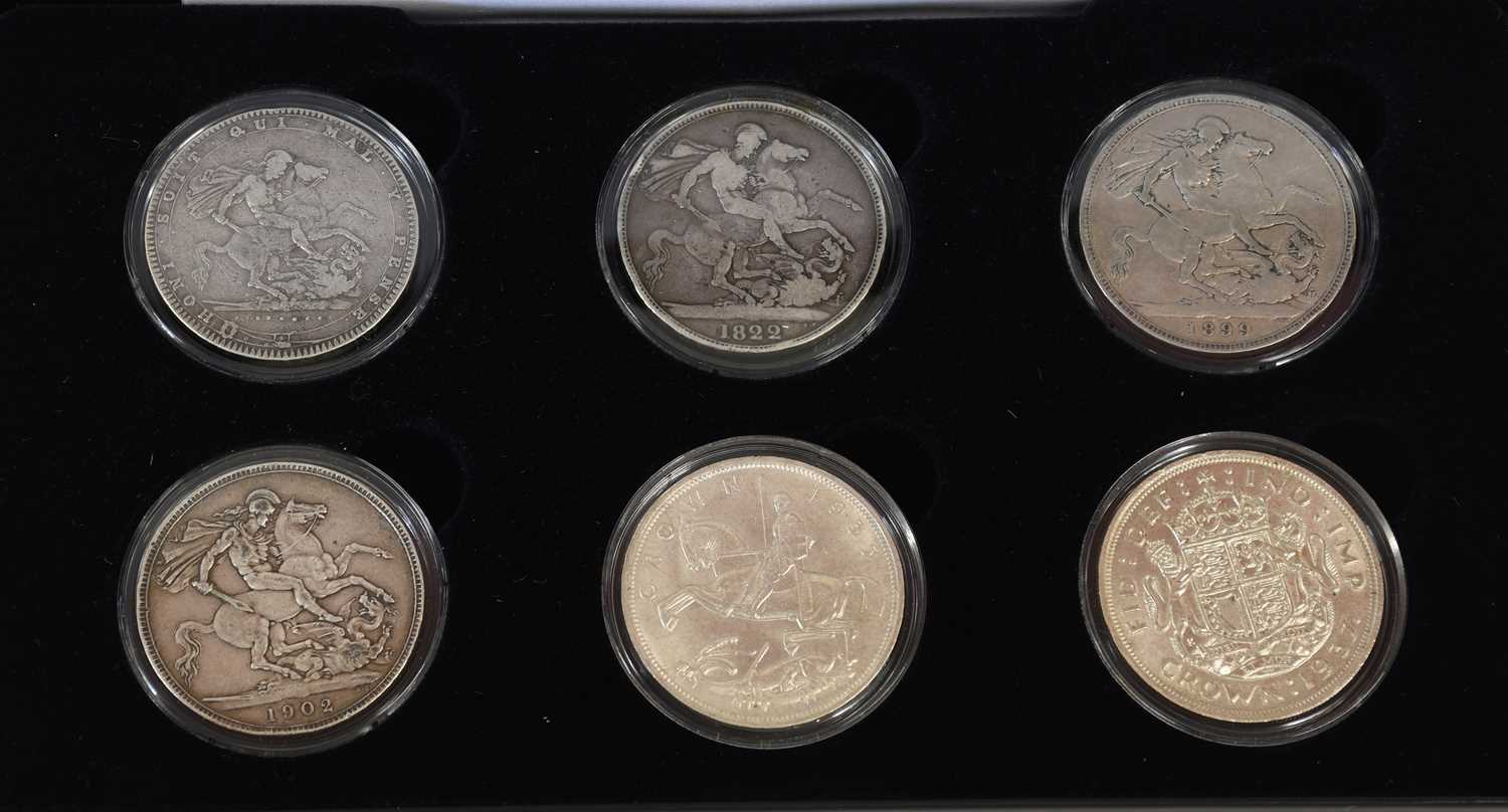 Historic Silver Crowns Collection, comprising: George III, 1820 GF; George IV, 1822 Tertio F; - Image 4 of 5