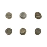 Roman Imperatorial, Mark Antony, 6 x silver denarii in the ‘Legionary’ coinage series, each with