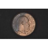 Edward VII, Halfpenny 1902 rev. low tide (S.3991A) an excellent example with almost complete lustre,