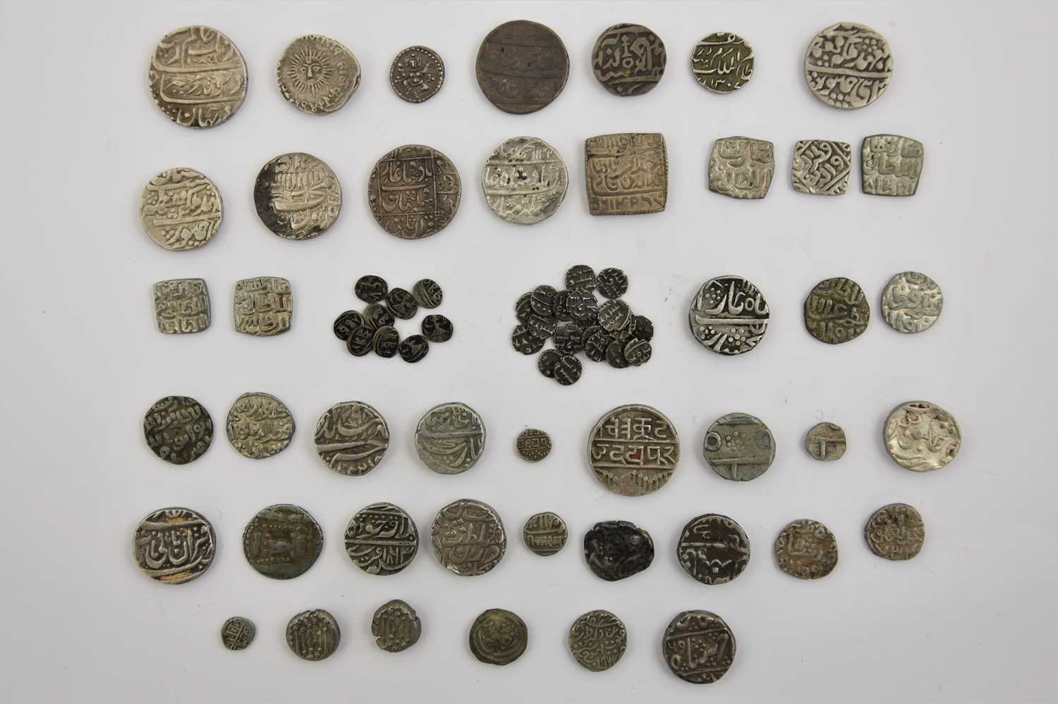 73 x India, Hammered Silver comprising rupees and fractional coins from the Mughal Empire and the