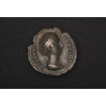 Roman, Diva Faustina Senior Denarius, died AD 140/41, (18mm, 2.72 g, 6h), Rome mint, struck under
