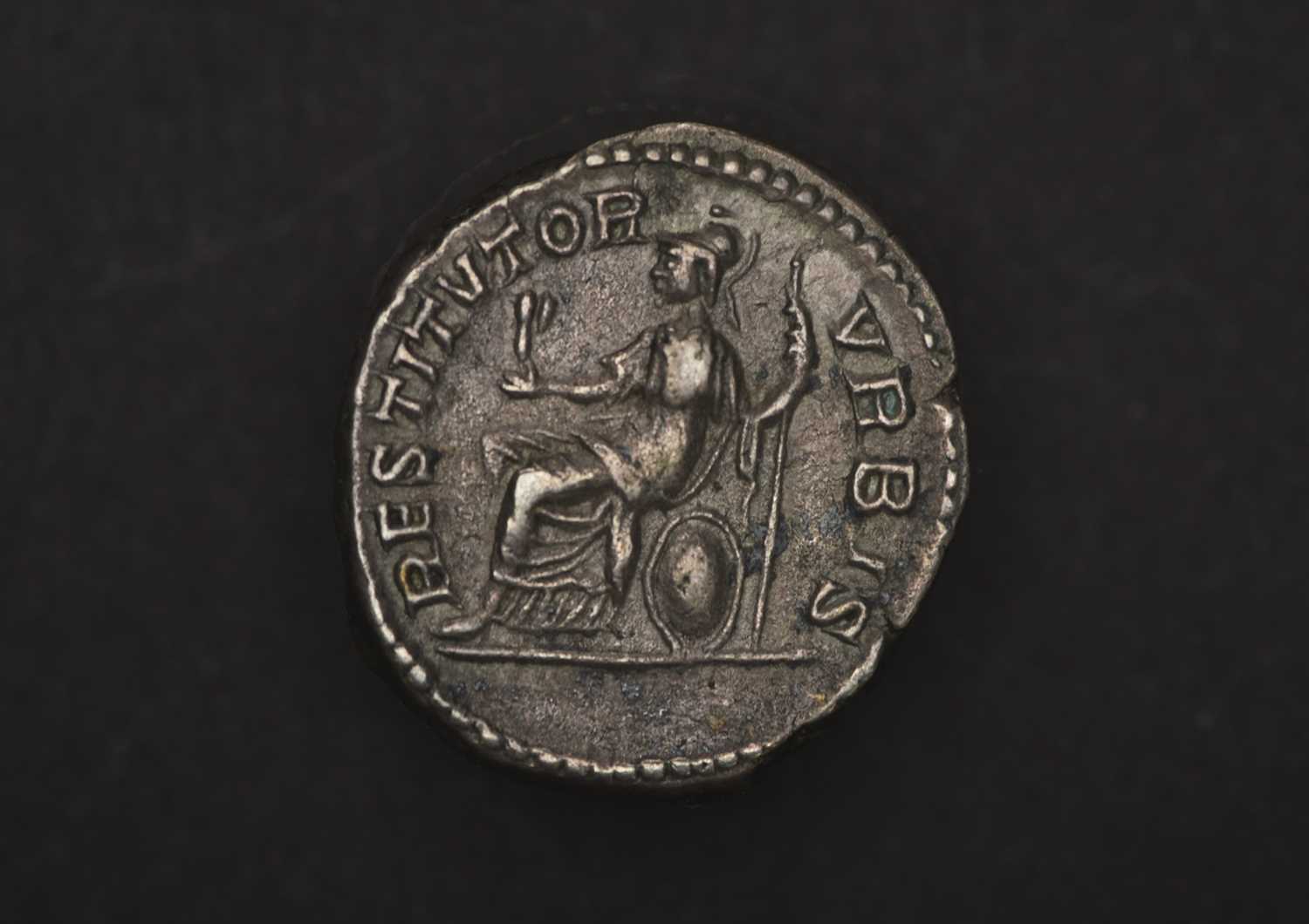 Roman, Septimius Severus Denarius, AD 193-211, (19mm, 4.38 g, 12h), Rome mint, struck AD 201, rev. - Image 2 of 2