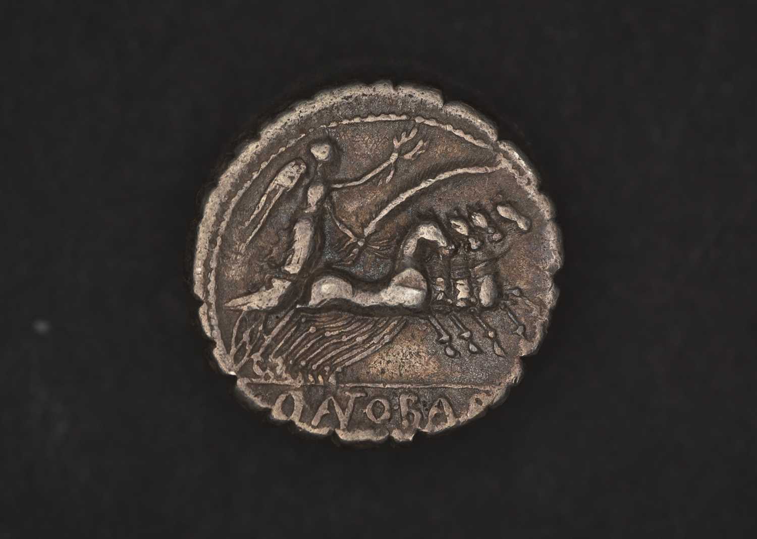 Roman Republic, Q. Antonius Balbus Denarius Serratus, 83-82 BC, (3.9g), obv. laureate head of - Image 2 of 2