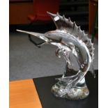 A Glass Ornament, possibly Murano, in the form of a Swordfish, 40cm highGood condition, no loss or