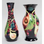 Modern Moorcroft Pottery, two Queen's Choice pattern vases by Emma Bossons, tallest 21cm h (2)Good