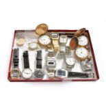 A Selection of Gent's Wristwatches and Pocket Watches, Comprising of, A Tissot Manual Wound