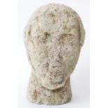 A Medieval Carved Stone Head, probably English or French, as a bearded man30cm highLosses to nose