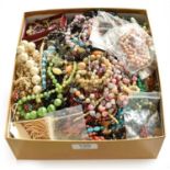 A Large Quantity of Costume Jewellery, including simulated pearl necklaces, beaded necklaces etc (