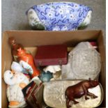 A Quantity of Decorative Household Ceramics and Glass including, Coalport, Royal Worcester