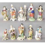 A Collection of Derby Porcelain Figures, 19th century, together with Samson copies of Chelsea etc (