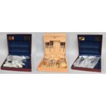 A Paul Costelloe Canteen of Cutlery, and Two Canteens of Viners Plated Cutlery (3)Paul Costello -