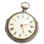 A Silver Pair Cased Verge Pocket Watch, the movement signed Thos Barker, London