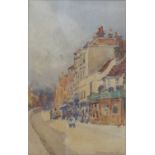 Francis Tighe (fl.1855-1926)Street SceneSigned and dated 1917, watercolour, 29.5cm by 19.5cm