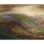 Mary Lord (b.1931)"Snow on the Tops"Signed, oil on board, 59cm by 74cm Purchased from Walker
