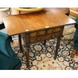 A Victorian Mahogany Drop Leaf Table, 89cm open by 47cm by 67cm